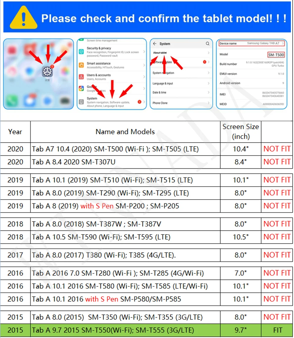 Pour Samsung Galaxy Tab A 9.7  - Samsung Tablet With Accessories avis et prix